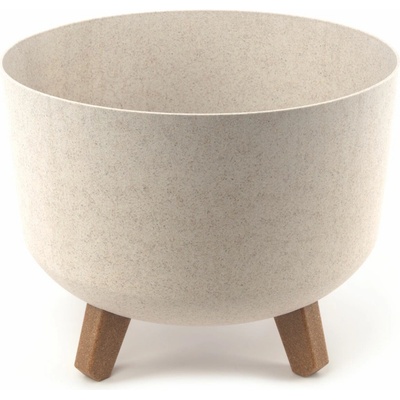 PROSPERPLAST Kvetináč GRACIA STANDARD ECO WOOD 38cm biely