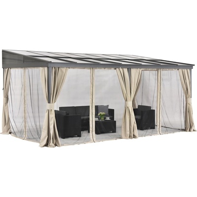 Garden Point Hliníková terasová strieška 3 x 6 m Tarragona Premium béžová