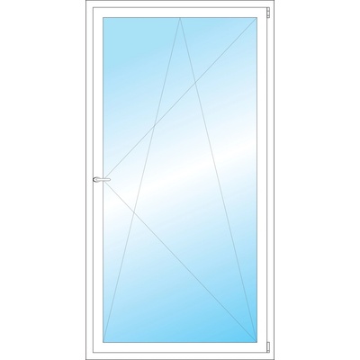 Okna Hned Plastové okno 1050 x 2000 mm bílé otevíravé a sklopné pravé