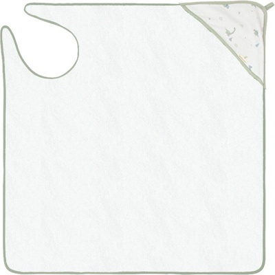 Bimbidreams Хавлия с качулка Bimbidreams - Trex Duo, 100 x 100 cm, White/Green (8499000702410)