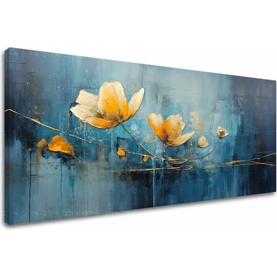 Nadčasová elegancia na plátne Zlatý dotyk radosti - 50x100 cm