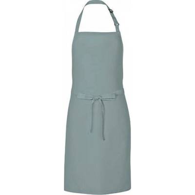 Link Kitchen Wear Univerzální keprová zástěra s laclem a nastavitelným páskem u krku šalvějová 72 x 85 cm X986
