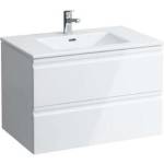 Laufen Pro S - Шкафче с умивалник, 80x50 см, 2 чекмеджета, лъскаво бяло H8619634751041 (H8619634751041)