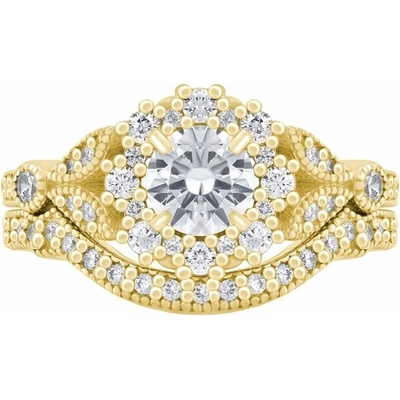 Eppi Extravagantný zlatý set vykladaný diamantmi Clorissa RE31657