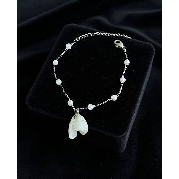 Meganflo Гривна с истинско кокиче