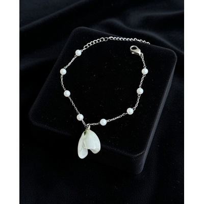 Meganflo Гривна с истинско кокиче