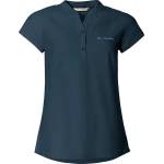 Vaude Дамска фланелка с къс ръкав за колоездене Vaude Women's Yaras SL Shirt II Cycling jersey - Dark Sea Uni - размер 42 (EU) (156-1887-0114)
