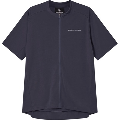 Endura Мъжка фланелка с къс ръкав за колоездене Endura Loop S/S Zipped Jersey Cycling jersey - Carbon Grey (056-3535-0512)