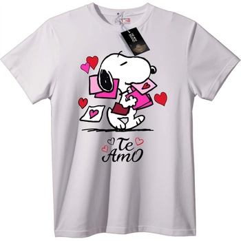 NOONEBRAND Тениска Snoopy любовни сърца - M, Black