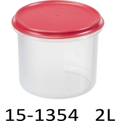 Plast Team Dóza na potraviny Margerit guľatá biela 2 l