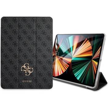 GUESS 4G Folio Cover - дизайнерски кожен кейс и поставка за iPad Pro 11 M1 (2021), iPad Pro 11 (2020), iPad Pro 11 (2018) (сив)