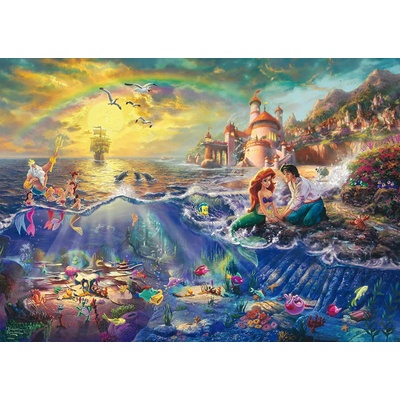 Schmidt Spiele - Puzzle Kinkade: The Little Mermaid - 1 000 piese