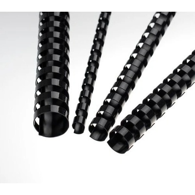 Plastové hřbety 6 mm, černé LAMRE21DR06N - Plastové hrebene 6 čierne