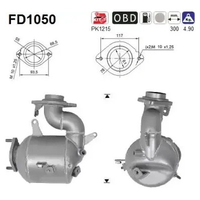 AS Filtr pevných částic ASA FD1050