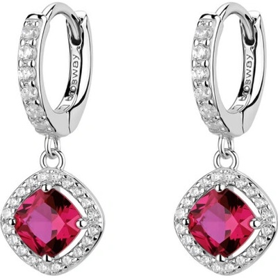 BROSWAY stříbrné náušnice Fancy Passion ruby BWFPR135