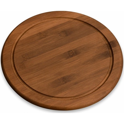 Kesper Kulatý servírovací talíř tmavý bambus 26 cm