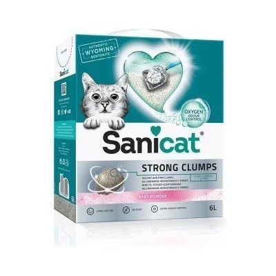SANICAT Strong Clumps stelivo bentonitové biele 10 l