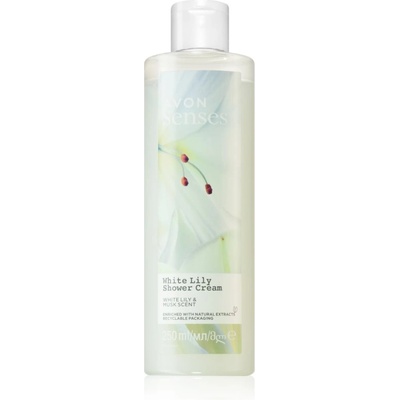 Avon Senses White Lily & Musk енергизиращ душ крем 250ml