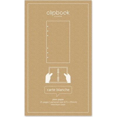 Filofax Clipbook Čisté papíry náplň A6