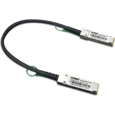 PLANET CB-DAQSFP-0.5M InfiniBand кабел 0, 5 м QSFP+ Черен, Сив (CB-DAQSFP-0.5M)