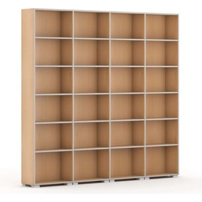Knižnica Silver Line, buk, 4 stĺpce, 2230x2400x400 mm
