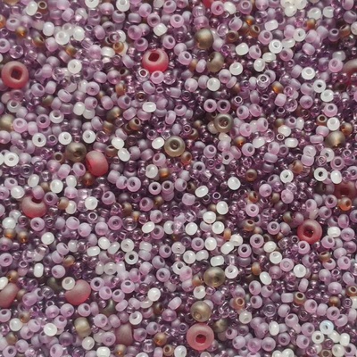 PRECIOSA směs rokajlových korálků - fialový, 50 g – Zboží Dáma
