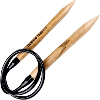 LYKKE Crafts Tlusté kruhové jehlice Lykke 15 mm – mangové dřevo