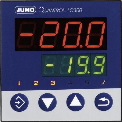 Jumo Quantrol LC300 termostat L J T K, E N S R Pt100, Pt1000, KTY 3 A