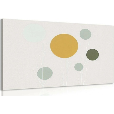 Obraz minimalistické stromy s kruhy - 120x80