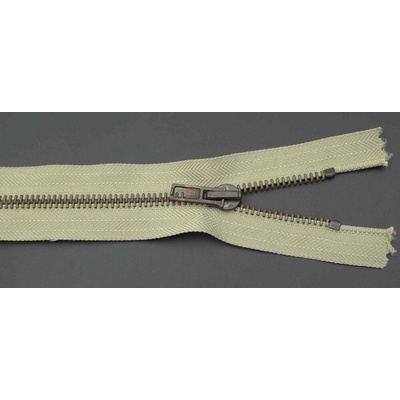 Jeansové zipsy starokovové č. 5 nedeliteľné - dĺžka 6 cm - 25 cm 18 cm svetlo modrá