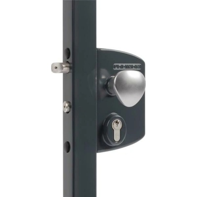 LOCINOX LEKQ 7016 - komplet zámkovej krabice pre profil 30 až 50 mm, s funkciou otvárače, Fail Open, pre krídlové bránky, antracit