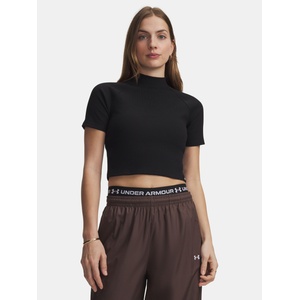 Under Armour Дамска тениска Under Armour UA RIVAL RIB MOCK SS TEE Under Armour | Cheren | ЖЕНИ | XS