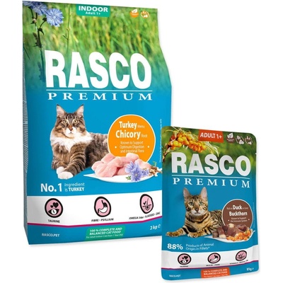 Rasco Premium Cat Sensitive Turkey Chicory Root Lactic acid bacteria 2 kg