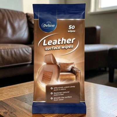 Leather Vlhčené obrúsky na kožu Deluxe 50 ks