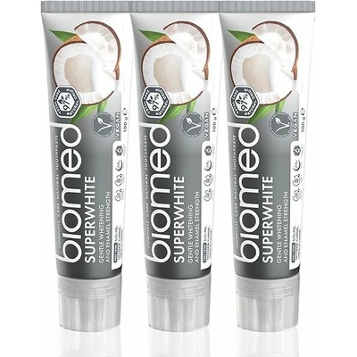 Biomed Superwhite posilňujúca s kokosovým olejom 3 x 100 g