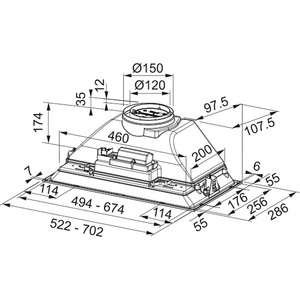 Franke Аспиратор built-in fbi 525 xs franke (305.0599.507)