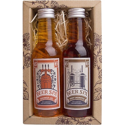Bohemia Gifts & Cosmetics Beer Spa extrakt z pivních kvasnic a chmele sprchový gél 200 ml + šampon na vlasy 200 ml darčeková sada