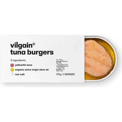 Vilgain Tuňákové burgery 170 g – Zboží Dáma