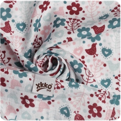 KIKKO Bambusová osuška XKKO BMB 90x100 Flowers&Birds Girls 1ks