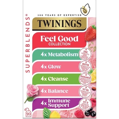 TWININGS čaje SUPERBLENDS FEEL GOOD COLLECTION 20 sáčků 38,4 g