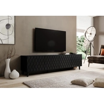Cama meble RTV шкаф ASTI 200x42x52 черен мат (ASTI 474001)
