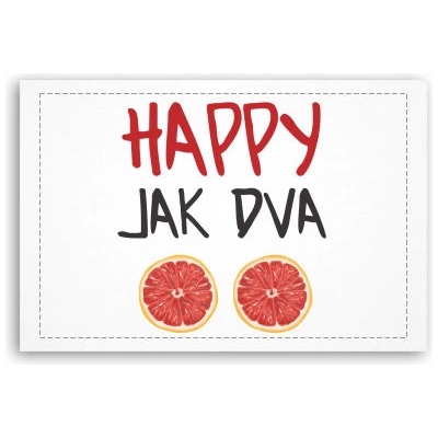 Fotoobraz 60x40 cm malý Happy jak dva grepy