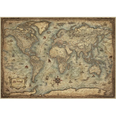 Educa - Puzzle Map Of The World - 3 000 piese