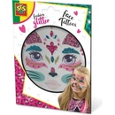 Malé parádnice SES Trblietavé tetovanie na tvár mačka
