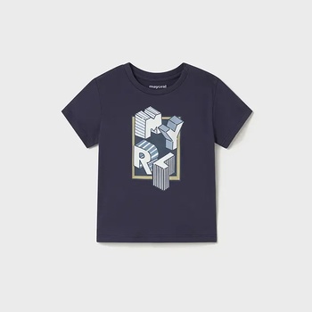 MAYORAL Тениска къс ръкав basic в морско син цвят за мини момче Майорал