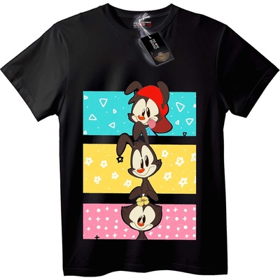 NOONEBRAND Тениска Картунно Трио - 2XL, Black