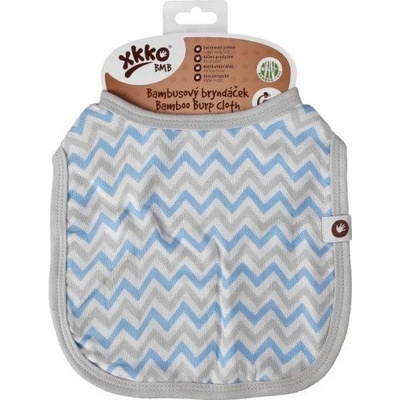 Kikko bambusový podbradník XKKO BMB Scandinavian Baby blue chevron