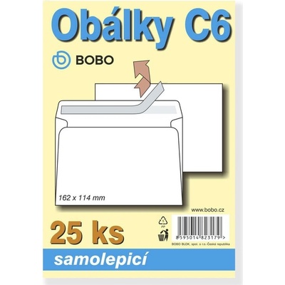 BOBO BLOK - Obálky C6 samolepicí (bal. 25ks)