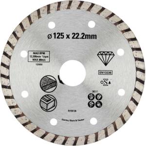 STANLEY - Диамантен режещ диск за гранит и тухли, 125x22, 2 мм STA38217-XJ (STA38217-XJ)
