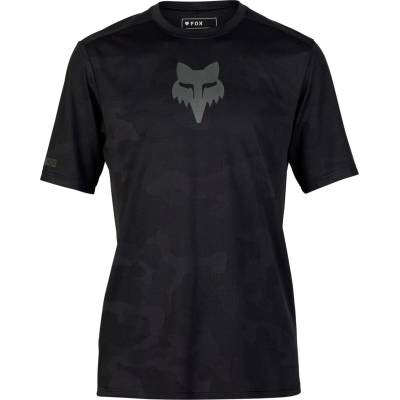FOX Racing Мъжка фланелка с къс ръкав за колоездене FOX Racing Ranger Tru Dri S/S Jersey Cycling jersey - Black - размер M (056-3244-0212)